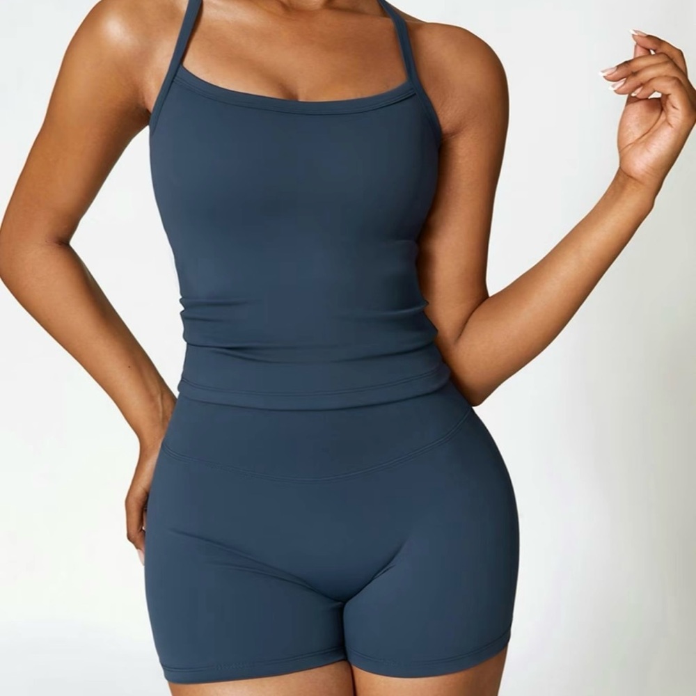Women's Navy Blue Active Wear Set
